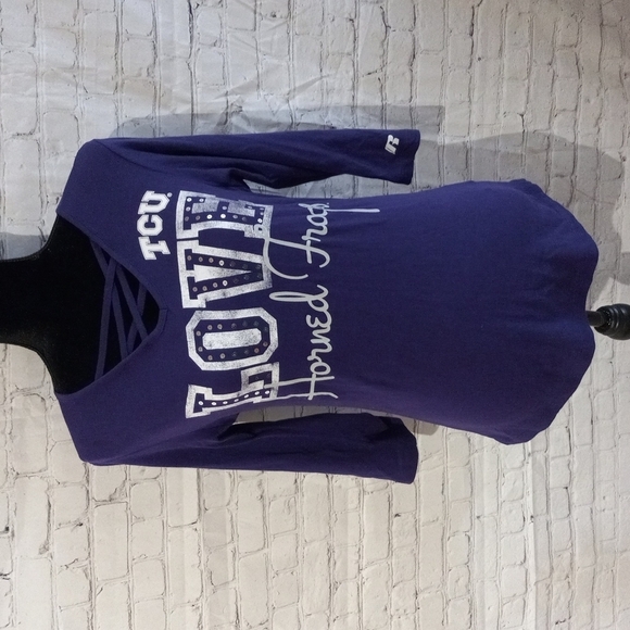RUSSELL Small/CH (3-5) TCU HORNED FROGS long sleeve tee - Picture 1 of 6